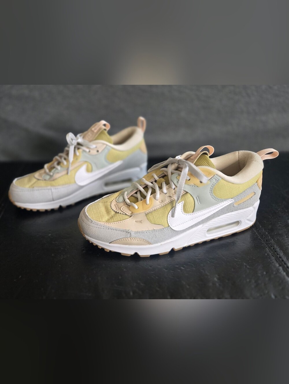 Nike Women's Air Max Sneakers in Yellow, Cream, and White - Picture 4 of 8